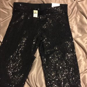 VS Pink black sequin leggings